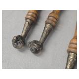 Lot of (4) Vintage Glass Ball and Claw Foot Table Legs