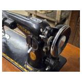 Singer Sewing Machine with Wood Flip-Top Cabinet 58" x 17" x 38"