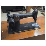 Singer Sewing Machine with Wood Flip-Top Cabinet 58" x 17" x 38"