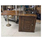 Mendota Model C Sewing Machine with Wood Flip-Top Cabinet 51" x 20" x 37"