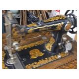 Mendota Model C Sewing Machine with Wood Flip-Top Cabinet 51" x 20" x 37"