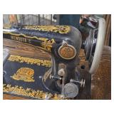 Mendota Model C Sewing Machine with Wood Flip-Top Cabinet 51" x 20" x 37"