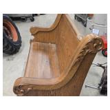 Wooden Church Pew 55" x 22" x 38"