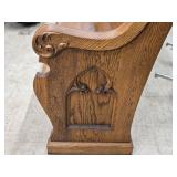 Wooden Church Pew 55" x 22" x 38"