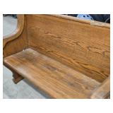 Wooden Church Pew 55" x 22" x 38"