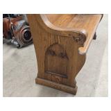 Wooden Church Pew 55" x 22" x 38"