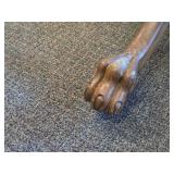 Vintage Clawfoot Wood Dining Table with (4) Wicker Seat Side Chairs