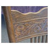 Vintage Clawfoot Wood Dining Table with (4) Wicker Seat Side Chairs