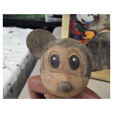 14 1/2" Mickey Mouse theme Hand-Carved Wood Statue