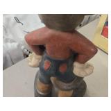 14 1/2" Mickey Mouse theme Hand-Carved Wood Statue