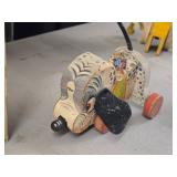 Vintage Wooden Pull Toy - No. 455 Nosey Pup by Fisher-Price (1950