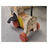 Vintage Wooden Pull Toy - No. 455 Nosey Pup by Fisher-Price (1950