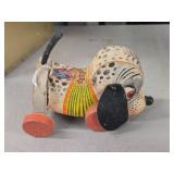 Vintage Wooden Pull Toy - No. 455 Nosey Pup by Fisher-Price (1950