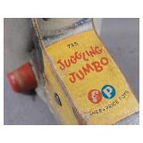 Vintage Wooden Pull Toy - Juggling Jumbo Elephant by Fisher-Price (1950