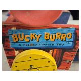 Vintage Wooden Pull Toy - Bucky Burro by Fisher-Price (1950