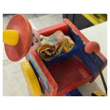 Vintage Wooden Pull Toy - Bucky Burro by Fisher-Price (1950