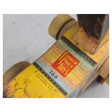 Vintage Wooden Pull Toy - Bucky Burro by Fisher-Price (1950