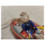 Vintage Wooden Pull Toy - Row Boat by Fisher-Price (1940
