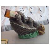 Vintage Chalkware Statue / Lone Star Beer Armadillo logo