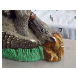 Vintage Chalkware Statue / Lone Star Beer Armadillo logo