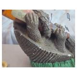 Vintage Chalkware Statue / Lone Star Beer Armadillo logo