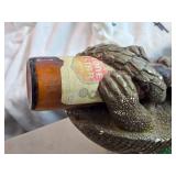 Vintage Chalkware Statue / Lone Star Beer Armadillo logo