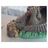 Vintage Chalkware Statue / Lone Star Beer Armadillo logo