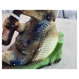 Vintage Texas Armadillo Mascot Drinking Lone Star Beer theme Chalkware Statue