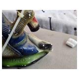 Vintage Texas Armadillo Mascot Drinking Lone Star Beer theme Chalkware Statue