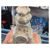 Vintage Church theme Carnival Chalkware Lighted Statue