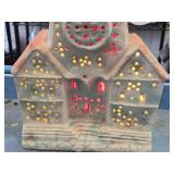 Vintage Church theme Carnival Chalkware Lighted Statue