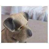 Vintage Mid 20th Century Terrier Puppy Dog theme Carnival Chalkware Statue