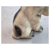 Vintage Mid 20th Century Terrier Puppy Dog theme Carnival Chalkware Statue