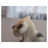 Vintage Mid 20th Century Terrier Puppy Dog theme Carnival Chalkware Statue