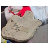 Vintage Mid 20th Century Terrier Puppy Dog theme Carnival Chalkware Statue