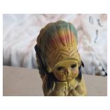 Vintage Native American theme Carnival Chalkware Statue