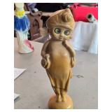 Vintage Kewpie Doll theme Carnival Chalkware Statue with (2) Tufts of Hair