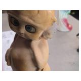 Vintage Kewpie Doll theme Carnival Chalkware Statue with (2) Tufts of Hair