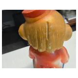 Vintage Organ Grinder Monkey Bank theme Carnival Chalkware Statue by Duquesne Statuary (1950