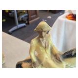 Vintage George Washington Riding Horse theme Carnival Chalkware Statue