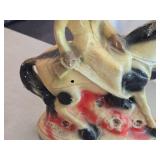 Vintage George Washington Riding Horse theme Carnival Chalkware Statue