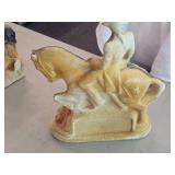 Vintage George Washington Riding Horse theme Carnival Chalkware Statue
