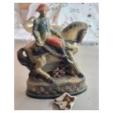 Vintage George Washington Riding Horse theme Carnival Chalkware Statue