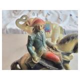 Vintage George Washington Riding Horse theme Carnival Chalkware Statue