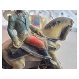 Vintage George Washington Riding Horse theme Carnival Chalkware Statue