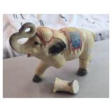 Vintage Circus Elephant theme Carnival Chalkware Statue