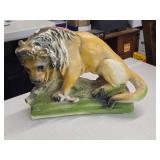 Vintage Lion theme Carnival Chalkware Figurine