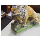 Vintage Lion theme Carnival Chalkware Figurine