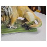 Vintage Lion theme Carnival Chalkware Figurine