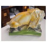 Vintage Lion theme Carnival Chalkware Figurine